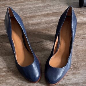 Banana Republic Navy Leather Heels